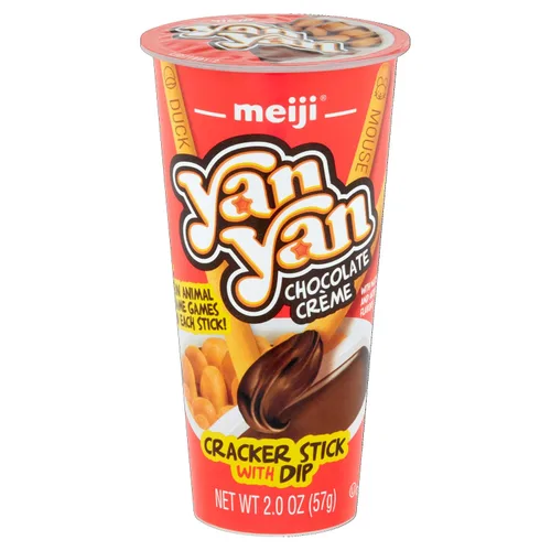 Miniatura 4 de MEIJI Yan Yan - Palitos de inmersión, crema de chocolate, 2 onzas, paquete de 10, palitos de galletas con frases divertidas de animales