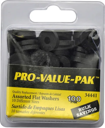 Miniatura 5 de DANCO Juego de arandelas planas surtidas PRO, negro, 100 piezas (34441)