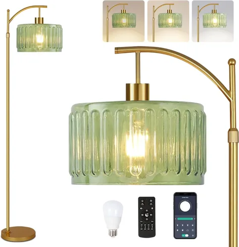 Miniatura 23 de QIYIZM - Lámpara de pie con diseño de árbol de 3 bombillas; alta, rústica, estilo rural, industrial y boho, pantalla de mimbre y bambú; para sala