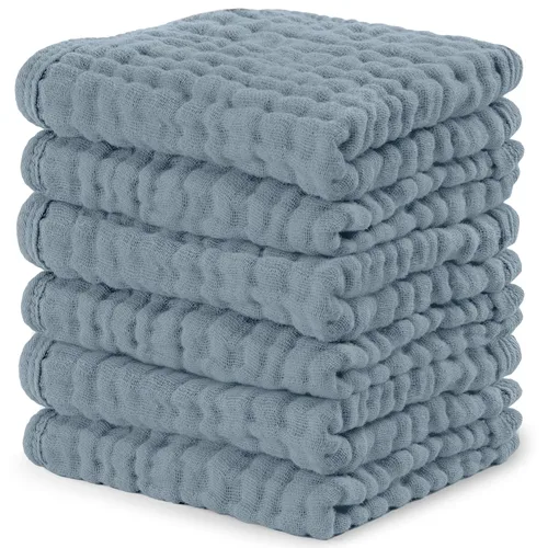 Miniatura 14 de Comfy Cubs - Juego de paños de muselina para eructos de 20 x 10 pulgadas, paquete de 10, tamaño grande, 6 capas, 100% algodón, absorbentes, seguros
