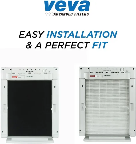 Miniatura 3 de Verdadero filtro HEPA premium con 6 prefiltros de carbón activados compatibles con purificador de aire 115115 Tamaño 21, Filtro A y Purificador