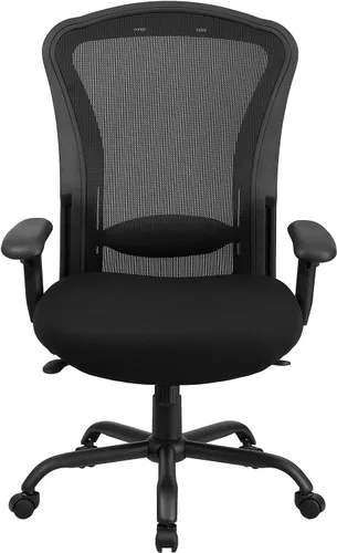 Miniatura 9 de Flash Furniture HERCULES Series 24/7 Uso Intensivo Big & Tall 400 lb. Silla de oficina ergonómica multifunción de malla negra con inclinación