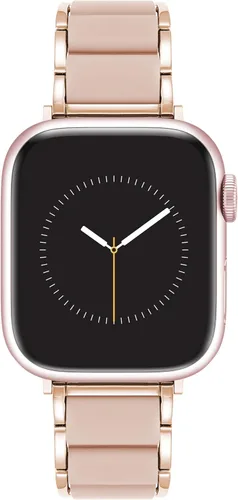 Miniatura 16 de Anne Klein Silicone Fashion Bracelet for Apple Watch, Secure, Adjustable, Apple Watch Replacement Band, Fits Most Wrists Negro/Oro rosa