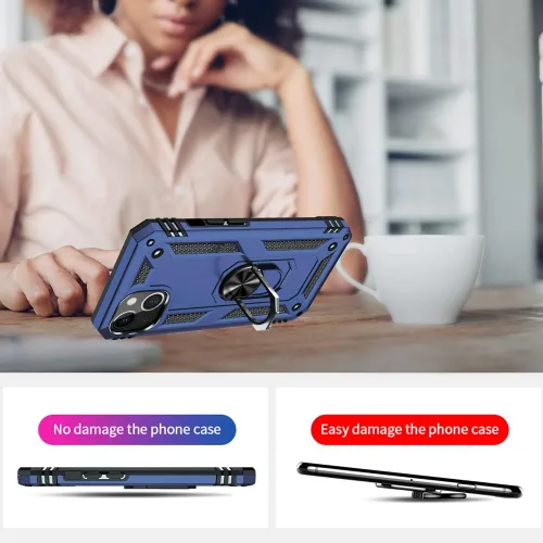 Miniatura 4 de Funda para iPhone 13, iPhone 13, [grado militar de 16 pies probada en caídas], anillo protector a prueba de golpes para iPhone 13, azul