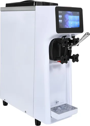 VEVOR Máquina de helado comercial, máquina de helado suave de un solo sabor de 1000 W, rendimiento de 10.6 QT/H, tolva de 4 L y cilindro de 1.6 L,