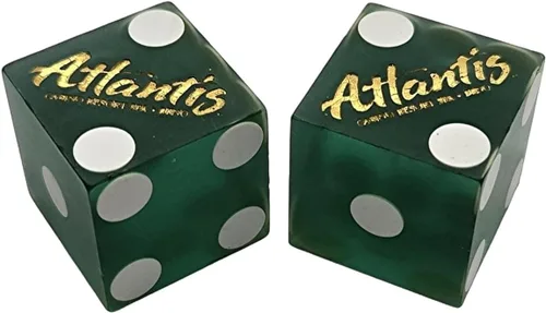 Miniatura 16 de Cyber-Deals Amplia selección de dados de 0.748 in pares de dados auténticos Nevada Casino TablePlayed dados Harveys Lake Tahoe púrpura pulido