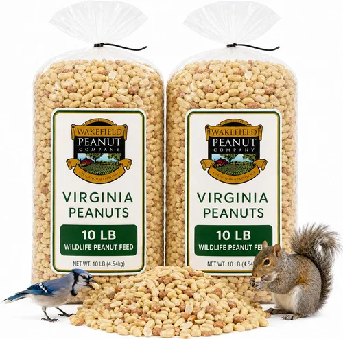 Wakefield Virginia Peanuts - Cacahuetes de vida silvestre crudos de grado animal, 20 libras