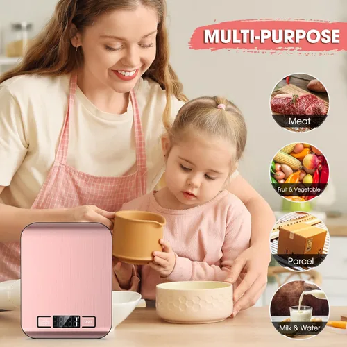 Miniatura 7 de Mik-Nana Báscula de Alimentos, Báscula Digital de Cocina de 22 libras que Pesa en Gramos y Onzas para Hornear, Cocinar, Café, Paquete, Envío, 6
