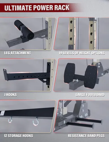 Miniatura 6 de MAJOR FITNESS Drone3 Smith Machine, 2500 libras todo en uno para gimnasio en casa con sistema de polea doble para cable cruzado, barras de dominadas