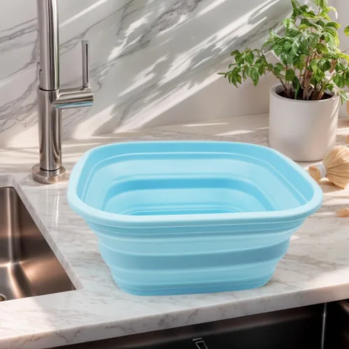 Miniatura 2 de SAMMART Tina plegable de 5.5 L (1.4 galones) - Tina plegable - Lavabo portátil - Tina de plástico que ahorra espacio (Sea Angel, 1)