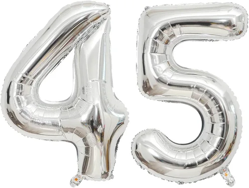 Miniatura 10 de Globo grande de 40 pulgadas con letras del número 6, letras del alfabeto, Mylar de aluminio, globos de helio con números grandes para cumpleaños