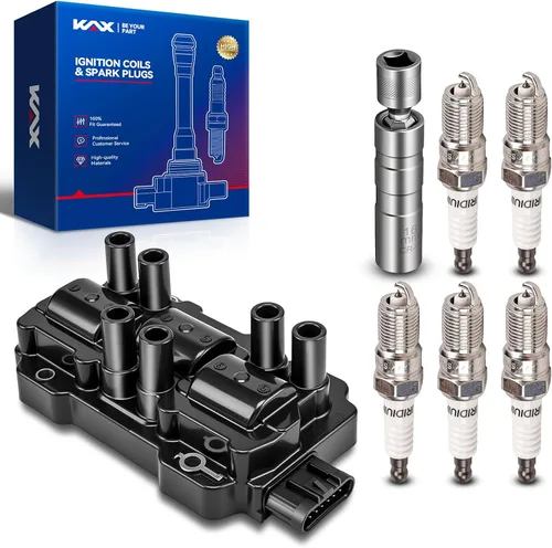 Miniatura 40 de Bobina de encendido KAX UF303 Paquete de 6 unidades Compatible con Trailblazer, Envoy XL, H3, Trailblazer EXT, Rainier, i-370, i-350, i-290, i-280