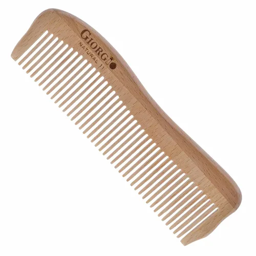 Miniatura 11 de Giorgio GIONAT6 Peine de Madera Natural Desenredante para el Cabello - Peine de Dientes Semi Finos y Anchos para Cabello Rizado, Peines de Bambú