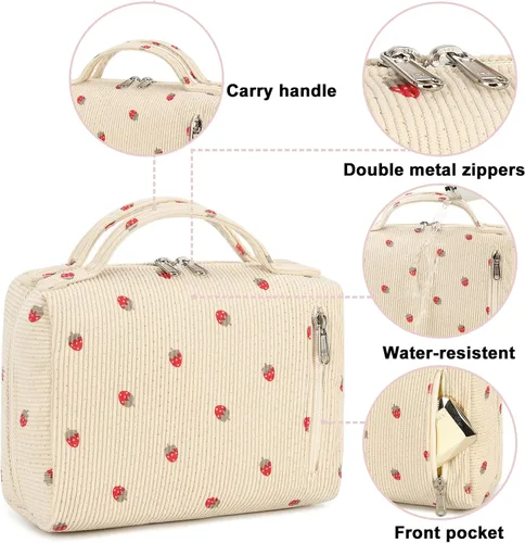 Miniatura 3 de Bluboon Bolsa de Maquillaje con Cremallera, Bolsa de Cosméticos Portátil y Organizadora de Viaje para Mujeres y Niñas