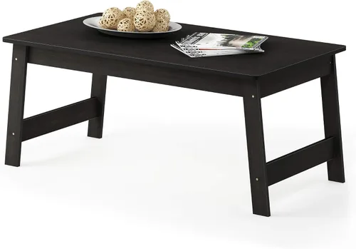 Miniatura 11 de Furinno – Mesa de café moderna y simplista, mesa de café rectangular moderna con patas en X, mesa auxiliar entrelazada, para sala de estar, Pino