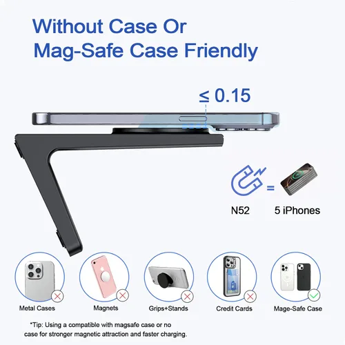 Miniatura 4 de Soporte de cargador inalámbrico de 20 W para iPhone, cargador inalámbrico estación de carga rápida para iPhone 17/16/15/14/13/12, soporte