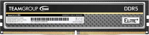 Miniatura 11 de TEAMGROUP Elite Plus DDR5 32 GB (2 x 16 GB) 6400 MHz PC5-51200 CL52 sin búfer sin ECC 1.1V UDIMM 288 pines Módulo de memoria de escritorio Ram Canal