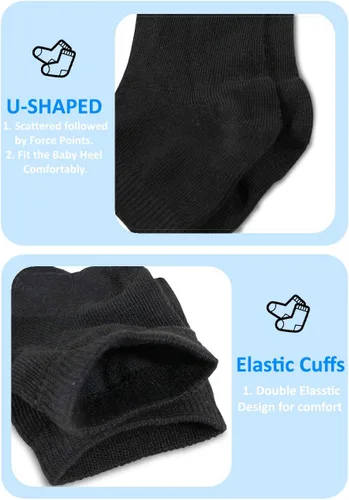 Miniatura 2 de 12 pares de calcetines de algodón para recién nacidos, para niños y niñas, de 0 a 24 meses