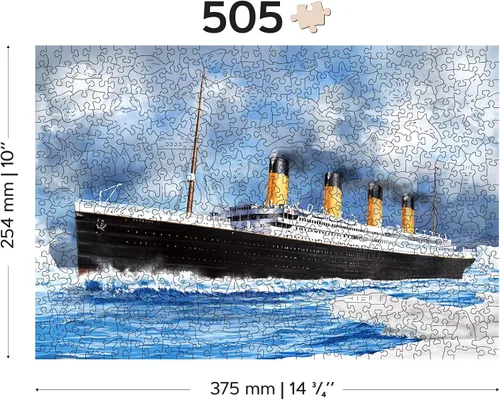 Miniatura 3 de WOODEN.CITY Titanic - Rompecabezas de madera para adultos, 500 piezas, 14,75 x 10 pulgadas, rompecabezas de la película de los años 90, fabricado
