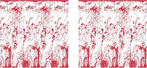 Beistle Telones de fondo de pared sangrientos, 2 revestimientos de pared de plástico realistas con estampado de sangre goteante para Halloween,