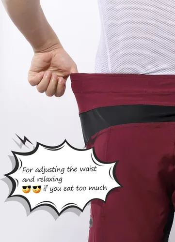 Miniatura 8 de BERGRISAR Pantalones cortos de ciclismo para hombre, corte holgado, con 6 bolsillos