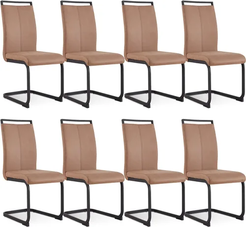 Miniatura 26 de Baysitone Juego de 6 sillas de comedor modernas, sillas laterales de comedor, sillas de cocina con asiento acolchado de piel sintética y respaldo