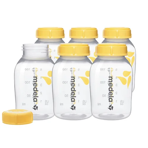 Miniatura 11 de Medela Botellas de recolección y almacenamiento de leche materna, paquete de 6, recipiente de leche materna de 5 onzas, compatible con extractores