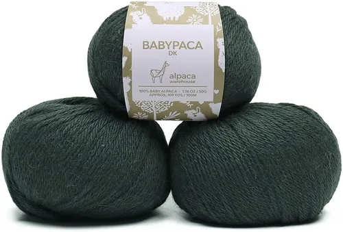 Miniatura 38 de 100% Hilo de Lana de Alpaca Bebé (Juego de 3 Madejas, 150 Gramos) Peso DK - Hecho en Perú - Celestialmente Suave y Perfecto para Tejer y Ganchillo