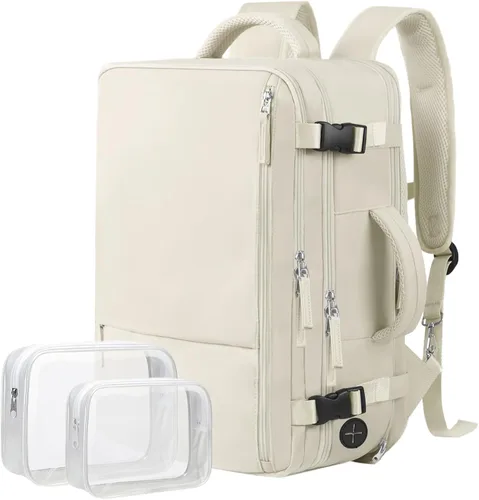 Miniatura 13 de Hanples - Mochila de viaje para mujeres y hombres, mochila grande de mano para artículos personales, mochila para laptop aprobada para vuelos TSA