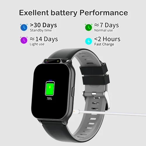 Miniatura 7 de Reloj inteligente para niños de 1.85" con rastreador de fitness y sueño, reloj inteligente para niños resistente al agua IP68, regalos para niños