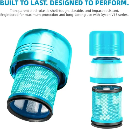 Miniatura 7 de Filtro Dyson V15, paquete de 1 unidad Filtro de repuesto True HEPA premium compatible con Dyson V15 Detect, V15 Detect Absolute, V15 Submarine
