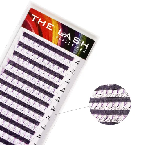 Miniatura 10 de THE LASH SUPPLY 120 abanicos de Halloween, extensiones de pestañas de color prefabricadas 6D, rizo CC, longitud de mezcla de 0.39 a 0.63 pulgadas