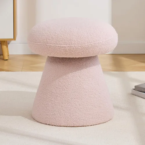 Miniatura 16 de FOXHUNTER Otomano Moderno Tapizado en Terciopelo, Cómodos Taburetes de Pie de Terciopelo, Exquisito Puf de Mesa Auxiliar Taburete Suave