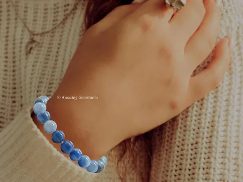 Miniatura 5 de Amazing Gemstone Pulsera de cristal para mujeres y hombres, pulsera de cristal curativo de protección, pulsera elástica con cuentas de piedras