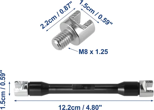 Miniatura 3 de Motoforti 5.0-6.8 Llave universal de radios de rueda de motocicleta CNC Kit de herramientas de reparación