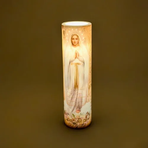 Miniatura 6 de Nuestra Señora de la Buena Ayuda, vela de oración devocional sin llama LED