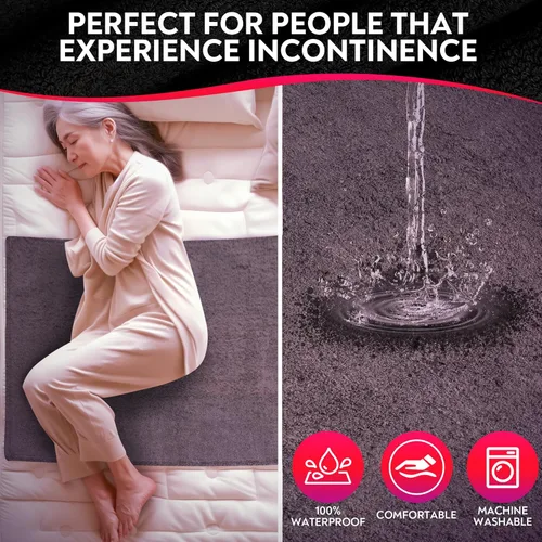 Miniatura 2 de VIBEY Toalla/manta sexual lavable, impermeable y a prueba de manchas, protector de colchón, almohadilla de cama para incontinencia y alfombra