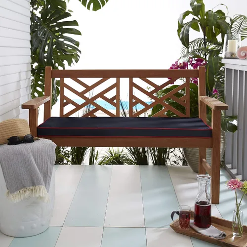 Miniatura 13 de Sorra Home CBENCH - Cojín de banco para interiores y exteriores, 60 pulgadas de ancho x 18 pulgadas de profundidad, color plateado fundido Sunbrella