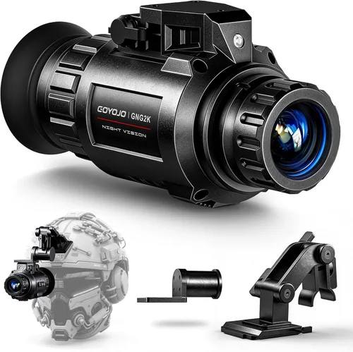 GOYOJO GNG2K Monocular de visión nocturna – 2K / 60Hz Actualizar gafas digitales de visión nocturna, montaje en casco, NVG infrarrojo sigiloso de