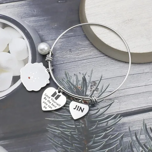 Miniatura 5 de CWXLGH Kpop Army Gifts Love Yourself Be The Best You Can Be Bracelet Inspirational Gift Star Lover Jewelry Star Fans Gift Music Lover Gifts