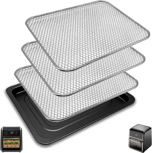 Accesorios para freidora de aire Chefman de 12 cuartos de galón 6 en 1 horno de convección digital de encimera, bandeja de goteo de freidora de aire