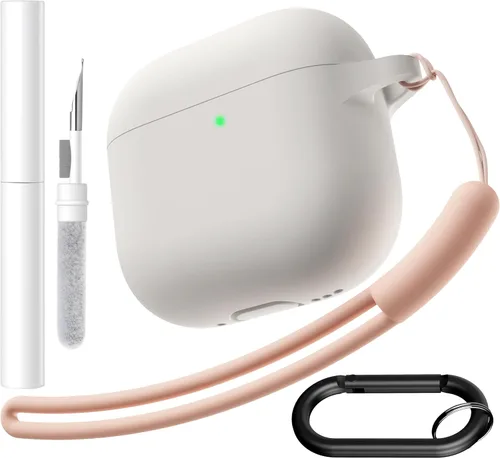 Miniatura 26 de Brujula Funda protectora de silicona para AirPods 4 con ANC, compatible con AirPods de 4ª generación 2024 (Avocado, AirPods 4 con ANC)