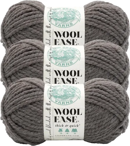 Miniatura 85 de Lion Brand Yarn - Ovillo de lana Wool-Ease Thick & Quick color fuerza aérea
