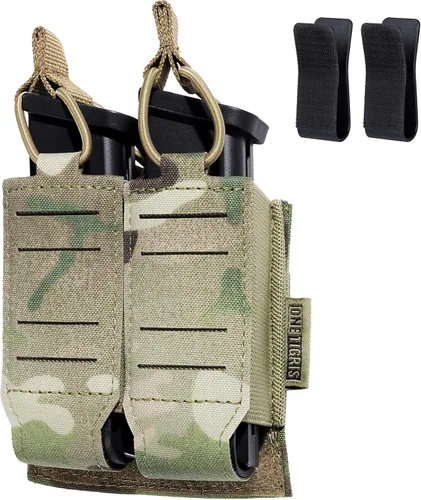 Miniatura 10 de OneTigris MOLLE - Bolsa táctica para pistola mag, doble bolsa para cargador de 0.354 in .40 .45 .357 Glock S&W Ruger Springfield HK de liberación