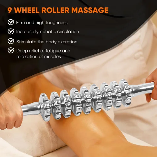 Miniatura 2 de ONUEMP Rodillo de masaje de acero inoxidable para esculpir el cuerpo de hielo, kit de Maderoterapia Colombiana Professional, rodillo masajeador