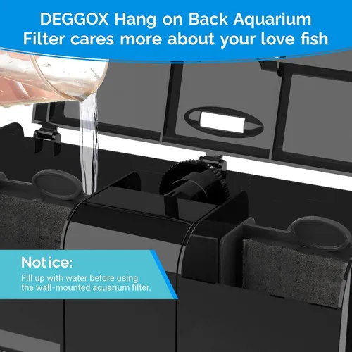 Miniatura 5 de Filtro de acuario U-V para tanque de 30 a 45 galones, filtro de acuario para colgar en la parte posterior, máquina de limpieza de agua verde, filtro