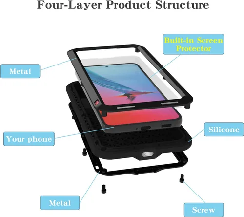 Miniatura 2 de LOVE MEI Funda militar resistente para Samsung Galaxy S22, con protector de pantalla de vidrio templado, a prueba de golpes, a prueba de polvo, a