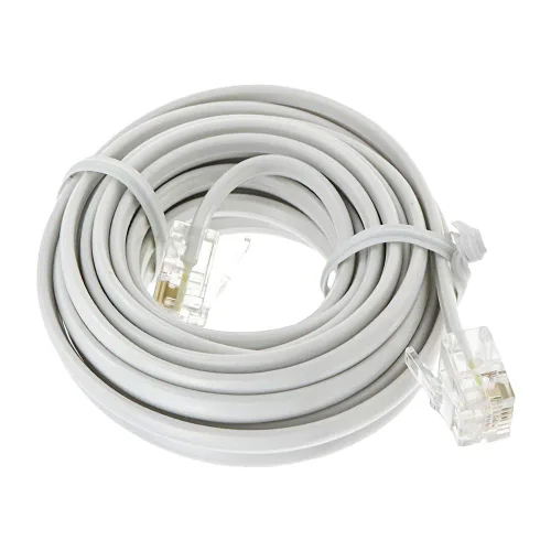 Miniatura 3 de Rj11 6P4C Cable de extensión de teléfono modular Cable de línea de cable de cable de 10 pies de longitud - 5 piezas