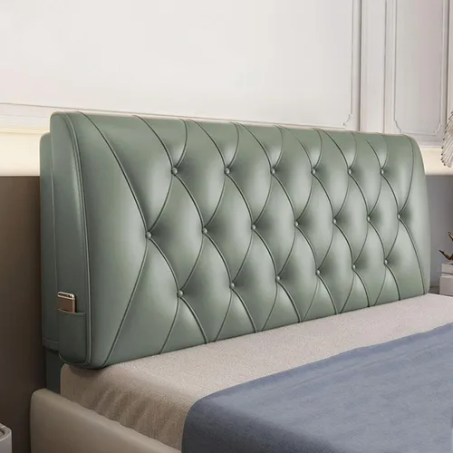 Miniatura 15 de ZZYY Cabecera tapizada de piel sintética suave con botones para cama de tamaño doble/Queen/King, funda suave de soporte con cabecera, gris, Queen/59