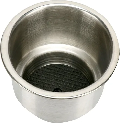 Miniatura 6 de Amarine Made 2 portavasos de acero inoxidable con drenaje, portavasos para barco, automóvil y marina, portavasos para bebidas, portavasos de acero